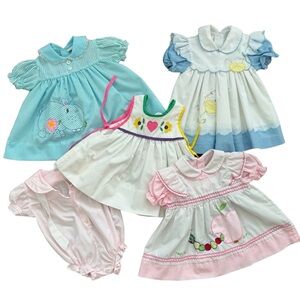 Vintage Baby Girl Dress Lot